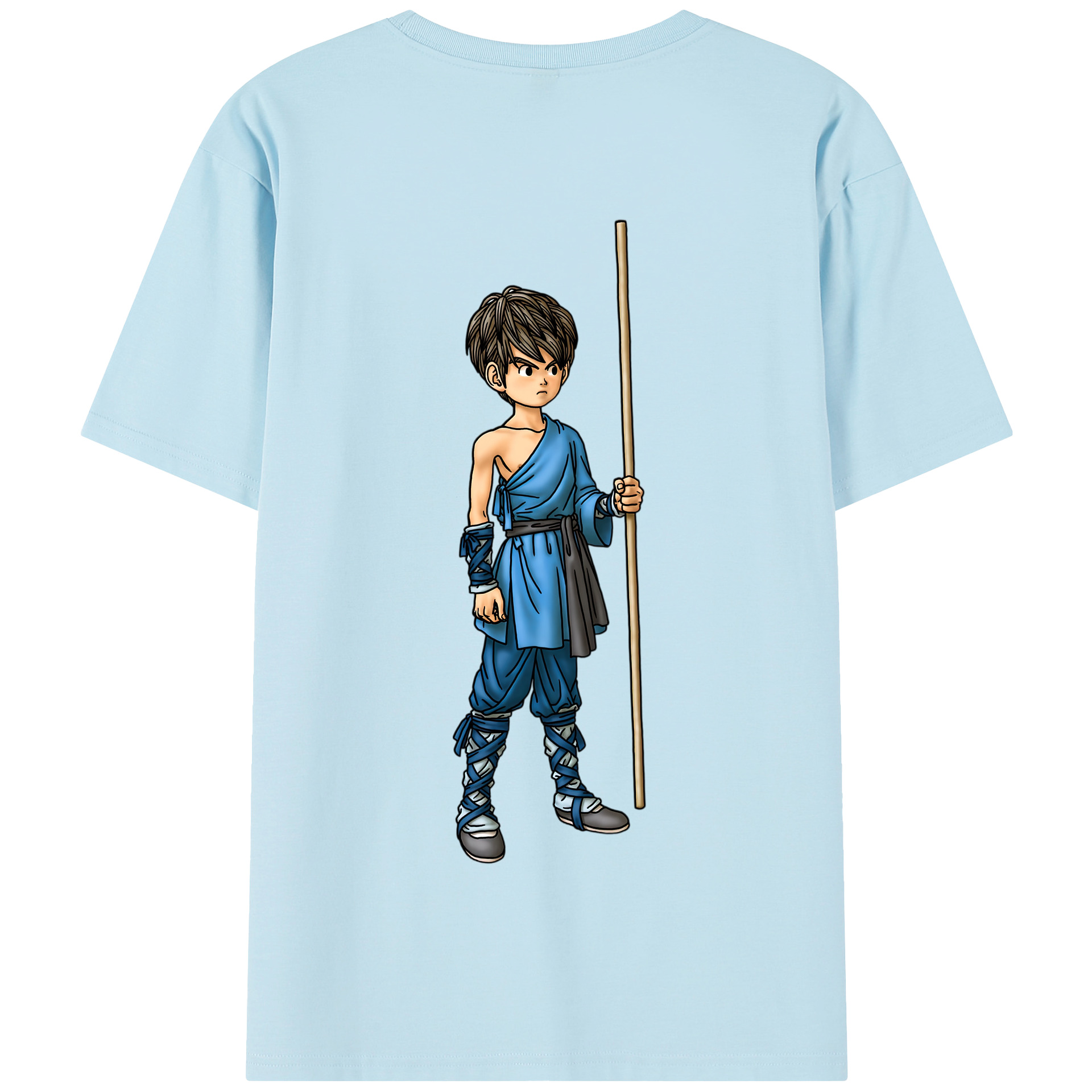 （画像用） ドラゴンクエスト Doragon Kuesuto Dragon Quest 綿100％半袖Tシャツ（背面プリント）